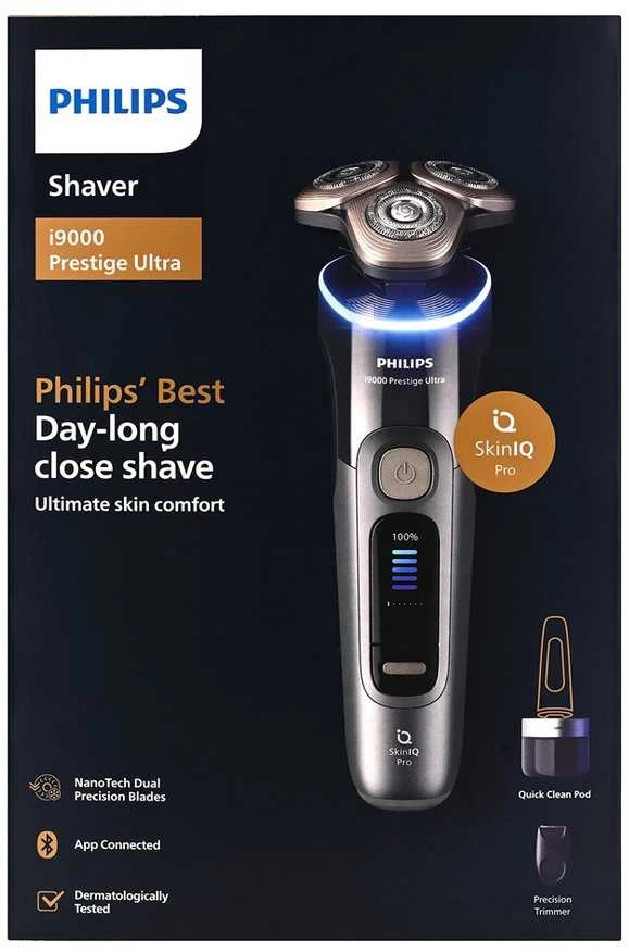 „Philips i9000 Prestige Ultra XP9402/31“ elektrinis skustuvas drėgnam ir sausam skutimui su „SkinIQ Pro“