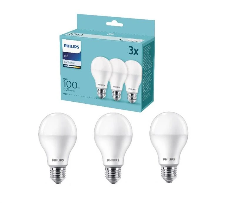 LED lemputė Philips A67, 14W, E27, 2700K, 1521lm, 3 vnt.