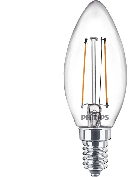 LED lemputė PHILIPS, B35, E14, 2 W, 250 lm, 2700 K