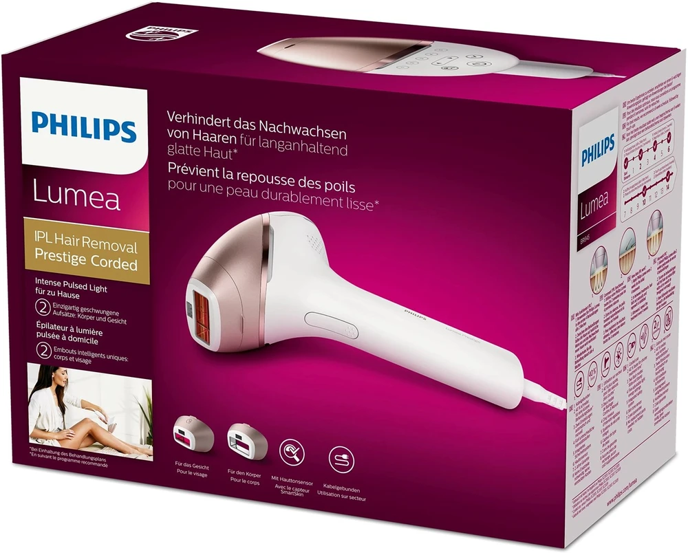 Philips Lumea Prestige BRI945/00 balta ir-rožinė