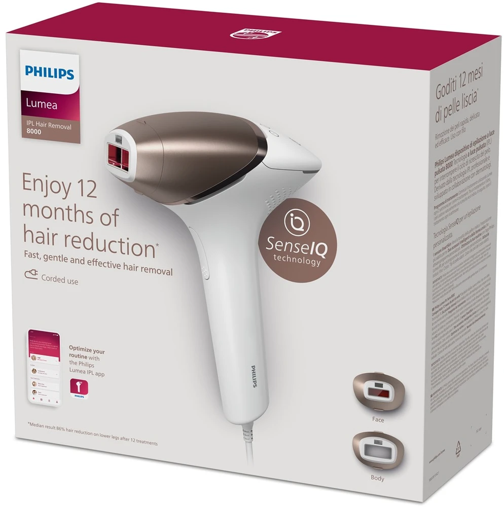 Philips Lumea Prestige BRI945/00 balta ir-rožinė