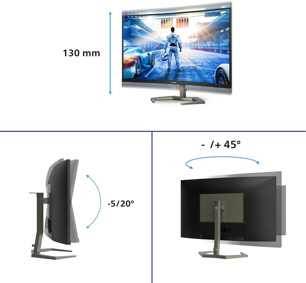 Žaidimų monitorius Philips Momentum 32M1C5200W/00, 31.5", VA, 1920 x 1080, 240 Hz, 0.5 ms, 16:9