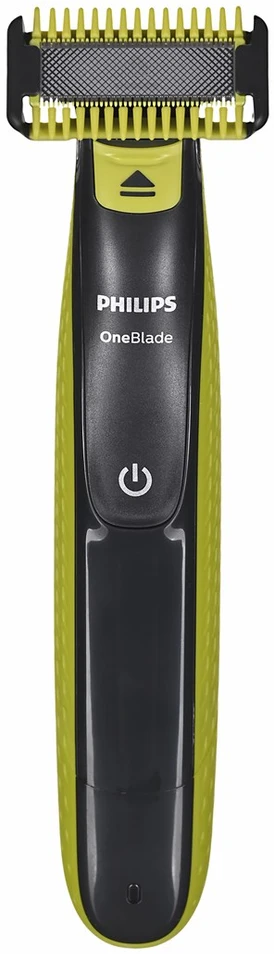 Barzdaskutė „Philips Norelco OneBlade QP2824/10“ vyriškas skustuvas su tinklelio formos skustuvu, žalsvai žalia spalva