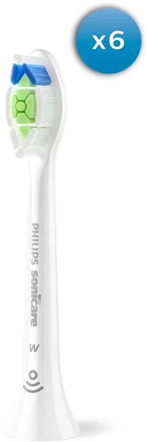 6 dalių šepetėlių galvučių pakuotė Philips Sonicare Optimal White HX6066/87, Baltos spalvos