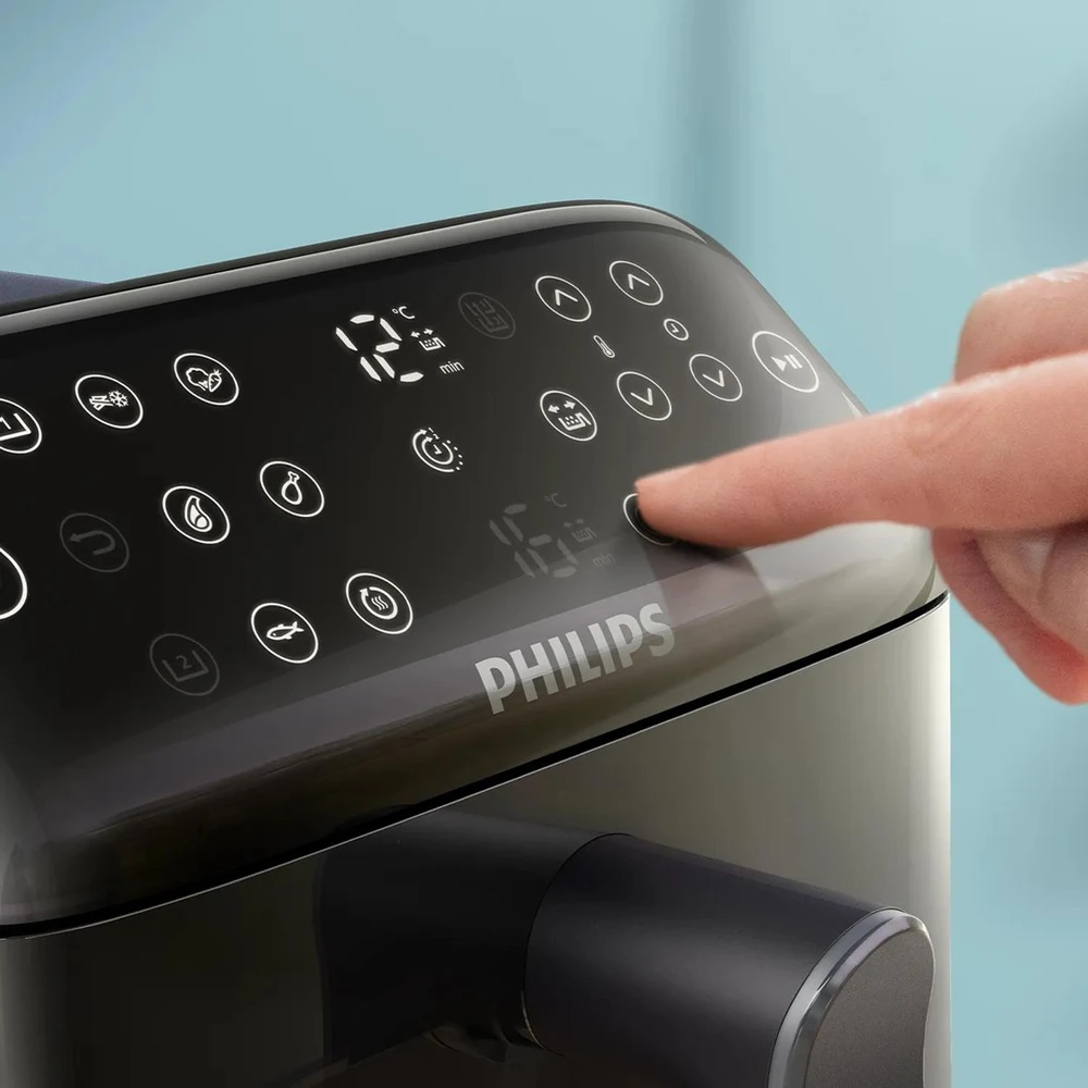 Gruzdintuvė Philips 4000 series NA462/80 fryer Double 10 L Stand-alone 2750 W Hot air fryer Juodas, Gold, Pilkas