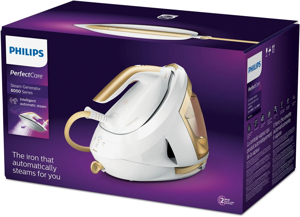 Lyginimo sistema Philips PerfectCare 8000, PSG8040/60, automatiniai garai, 1,8 l bandens bakas