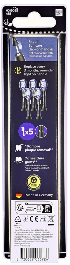 Philips Premium Gum Care HX9055/88 5-pack brush galvutės