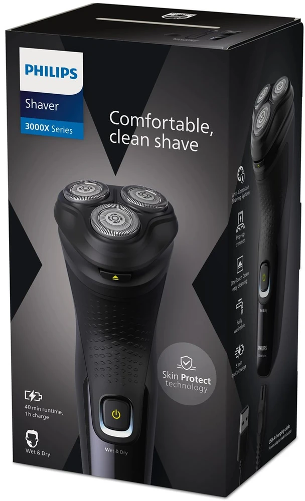 Philips X3021/00 men's shaver Rotation shaver Trimmer Juodas