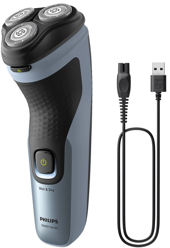 Barzdaskutė Philips X3063/00 men's shaver Rotation shaver Trimmer Juodas, Mėlyna