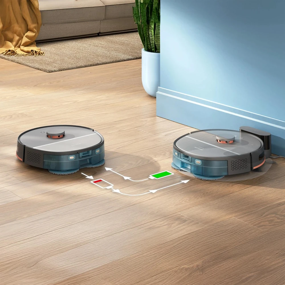 Dulkių siurblys-robotas Philips HomeRun 5000 serija, sausas ir drėgnas valymas, XU5000/10