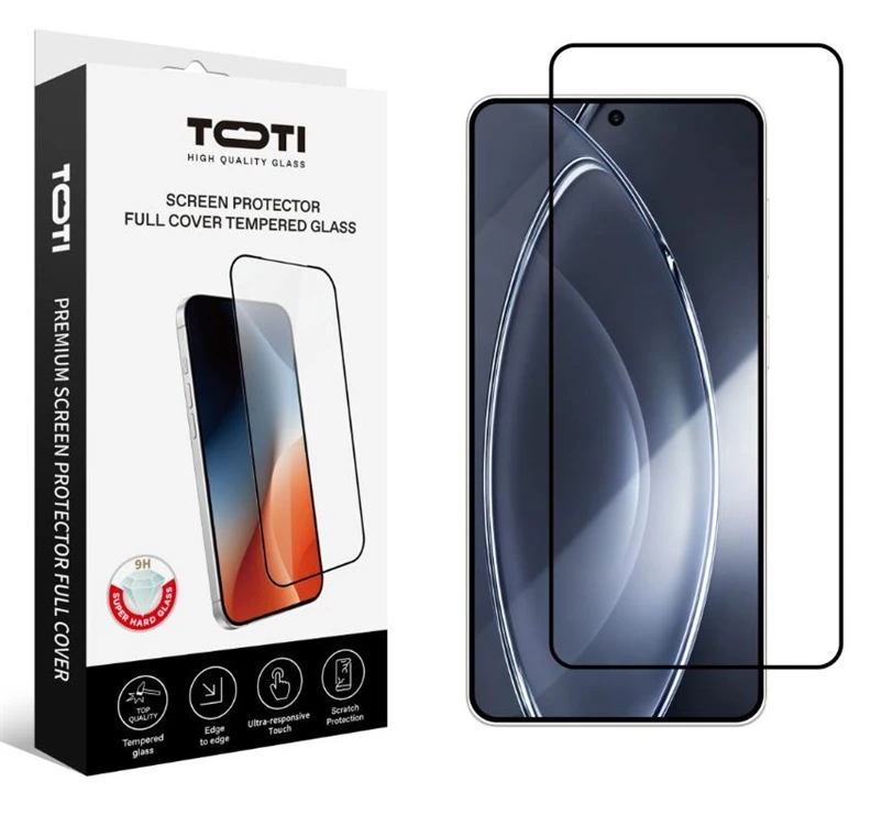 TOTI PREMIUM grūdinto stiklo 2.5D ekrano apsauga, skirta „Samsung Galaxy S26 Plus“ telefonui.