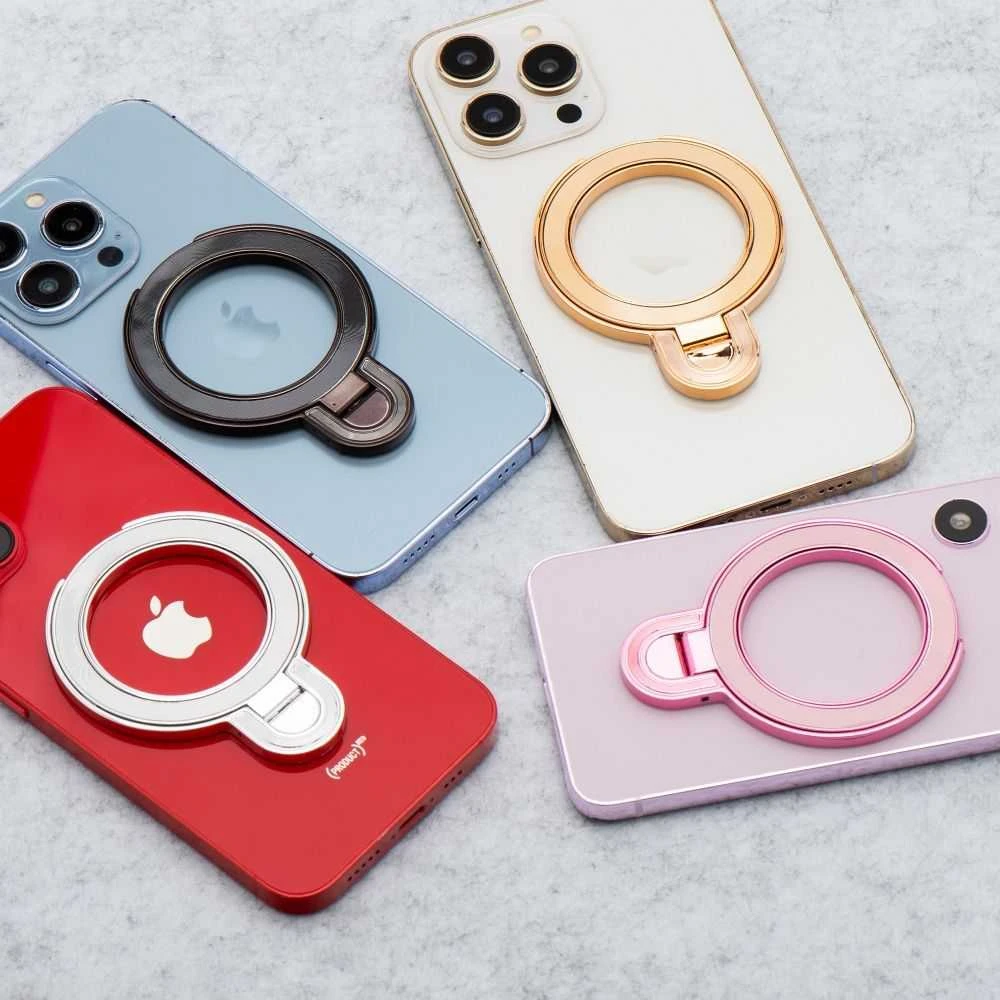 OEM telefono stovas CIRCLE - priklijuojamas - sidabrinis
