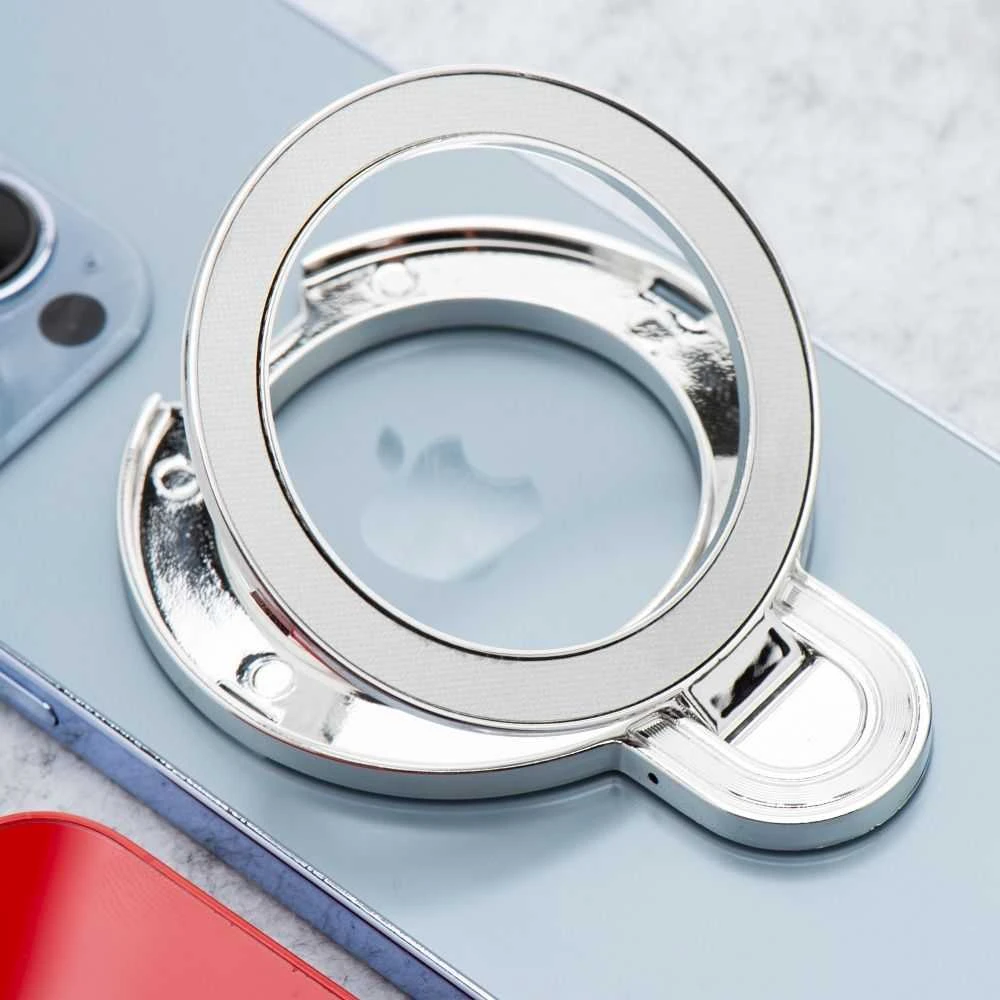 OEM telefono stovas CIRCLE - priklijuojamas - sidabrinis