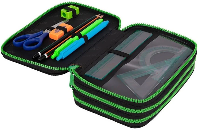 Cool Pack Penalas CoolPack Block, 20 cm x 7.5 cm, juoda/žalia