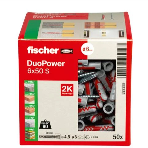 Pin Fischer DuoPower. 50 mm x 6 mm. 50