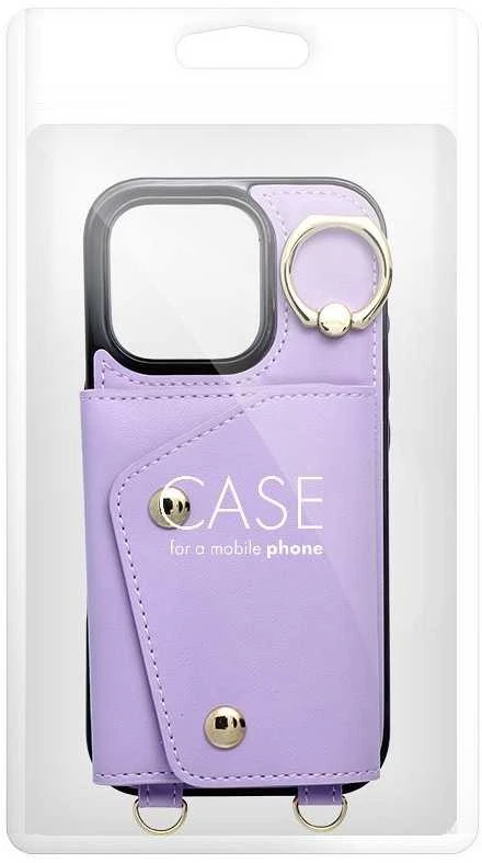 OEM dėklas, skirtas „iPhone 16 Wonder“ su pinigine, alyvinės spalvos