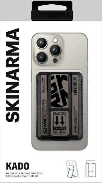 Dėklas Wallet Skinarma Kado Kira Kobai Mag-Charge Grip Stand gunmetal