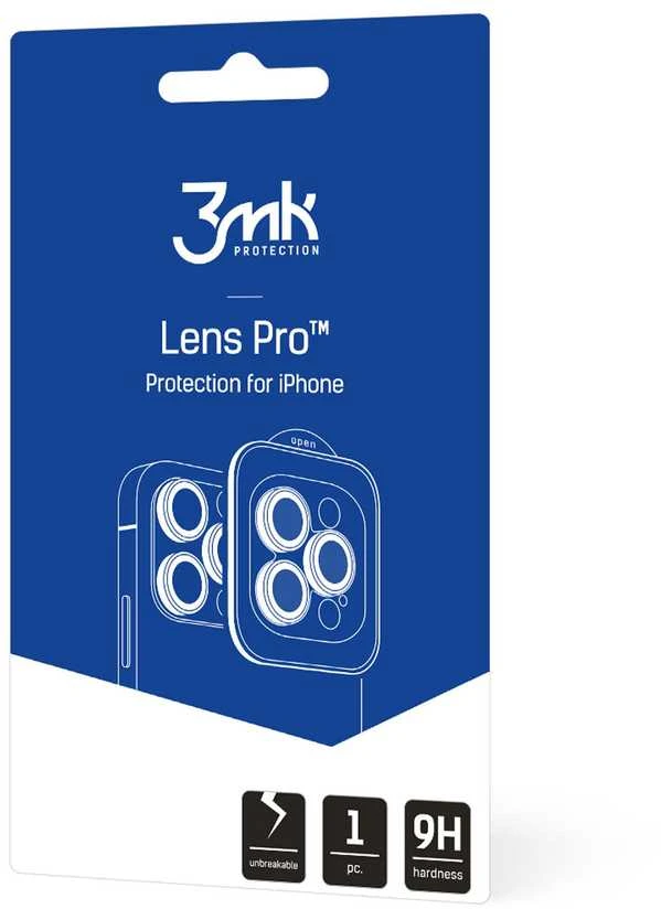 Apsauginis stiklas telefono kamerai Apple iPhone 15 3MK Lens Protection Pro rožinės spalvos