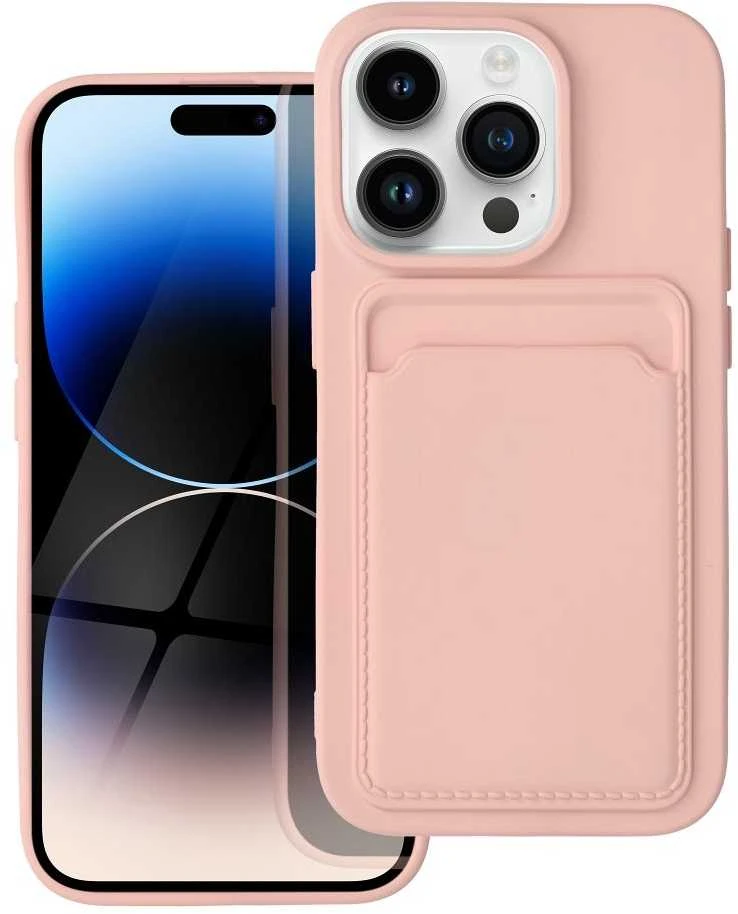 Forcell OEM dėklas, skirtas „iPhone 14 PRO“ kortelių dėklui, rožinis