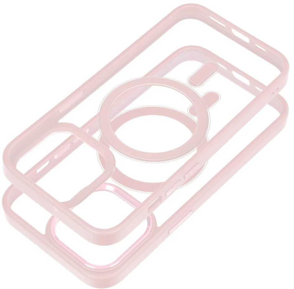 OEM dėklas iPhone 13 PRO Color Edge Mag, suderinamas su MagSafe, rožinis