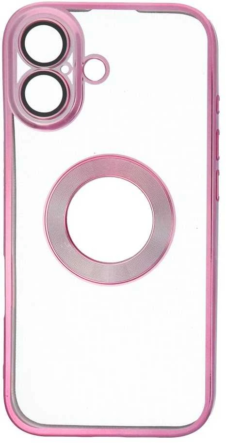 OEM dėklas, skirtas iPhone 17, žvilgantis, miltelinės rožinės spalvos