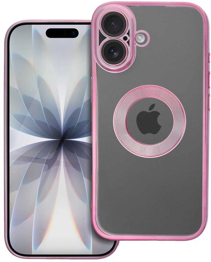 OEM dėklas, skirtas iPhone 17, žvilgantis, miltelinės rožinės spalvos