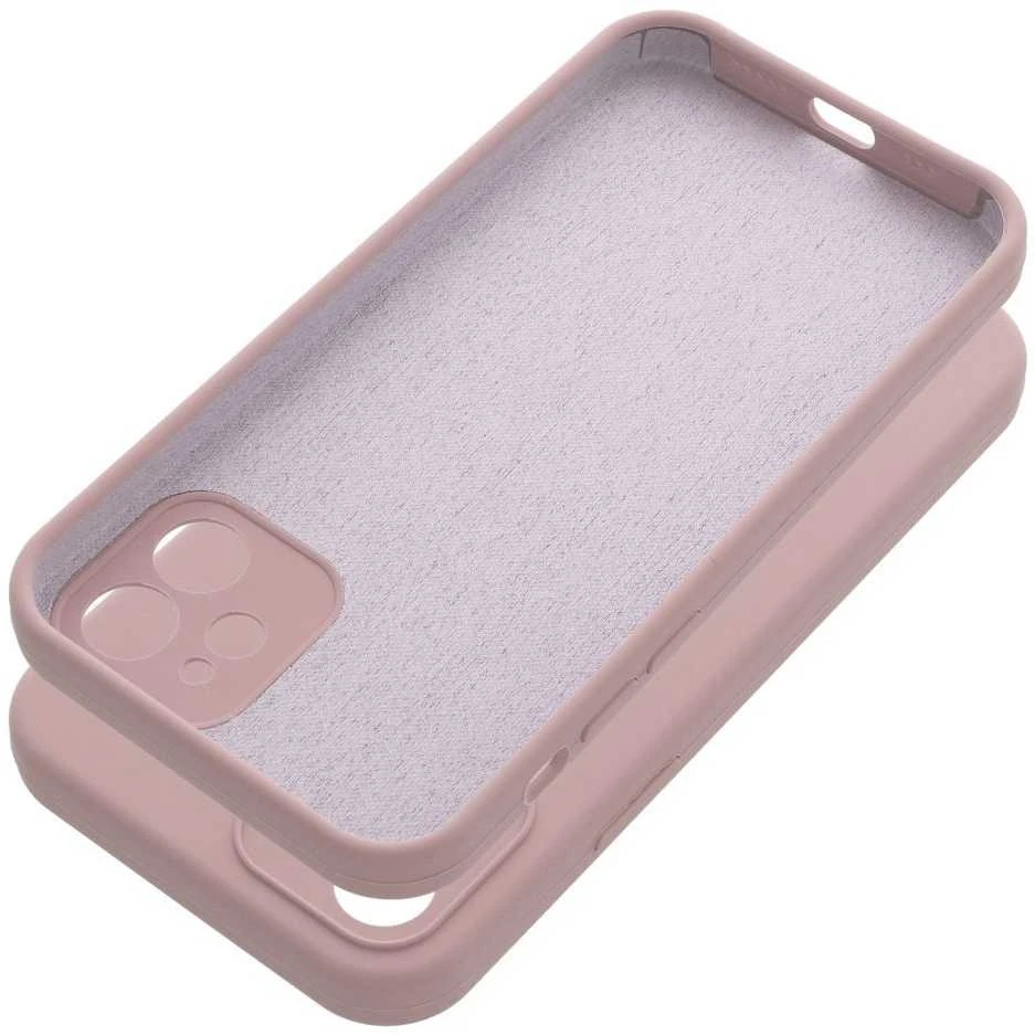 OEM dėklas, skirtas iPhone 12 silikoniniam 2 mm dėklui (apsaugai nuo kameros), rausvos spalvos