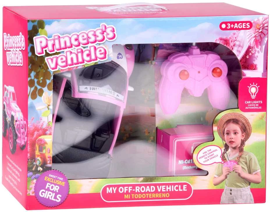 Jokomisiada Doll Car – Rožinė Convertible RC Car with Remote for Girls ZA5908