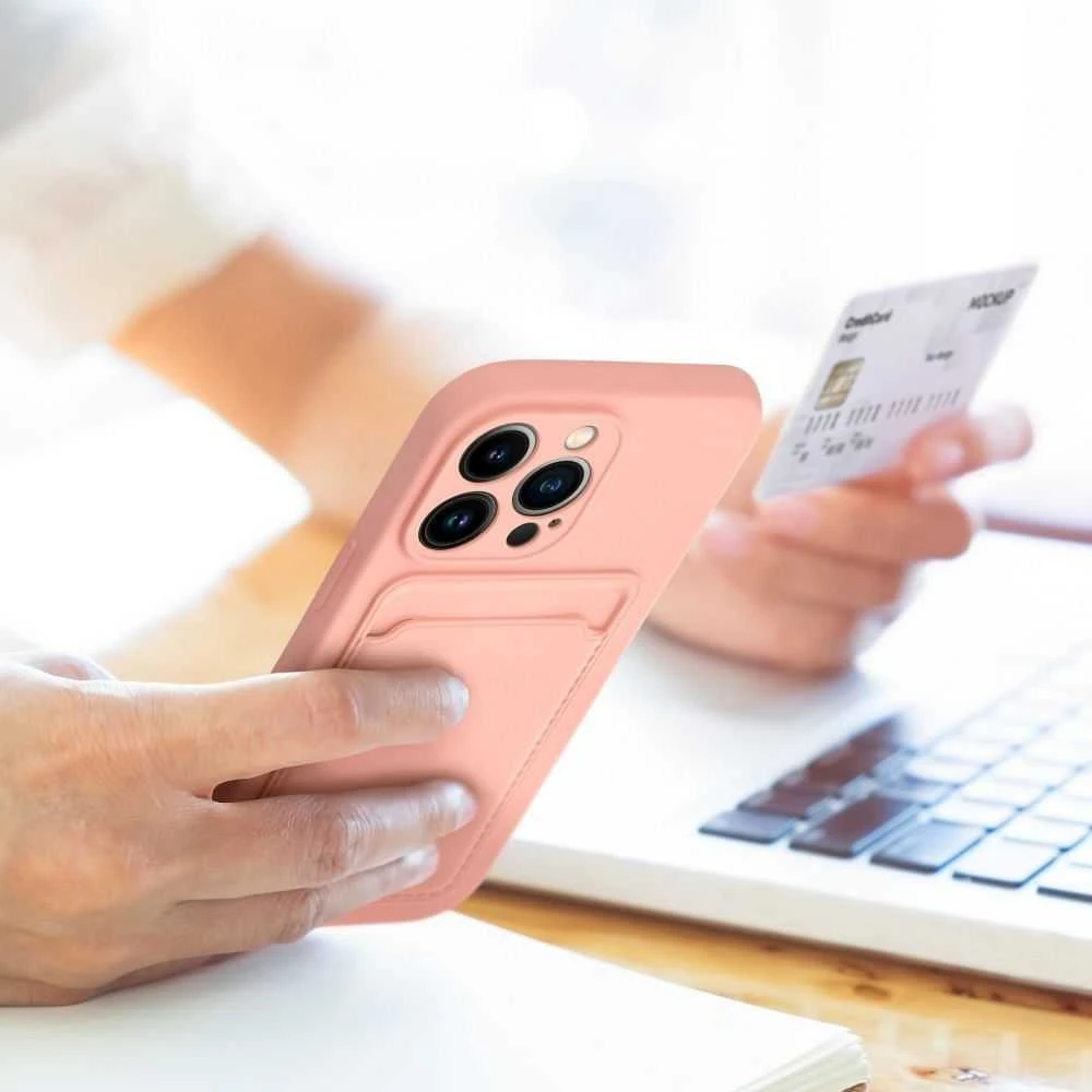 OEM dėklas, skirtas „iPhone 15 PRO MAX“ kortelių dėklui, rožinis