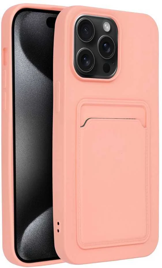 OEM dėklas, skirtas „iPhone 15 PRO MAX“ kortelių dėklui, rožinis