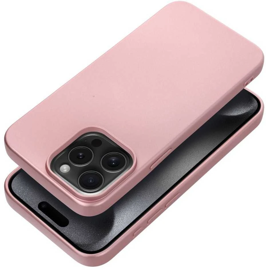 OEM dėklas, skirtas iPhone 15 PRO MAX, metalinės rožinės spalvos