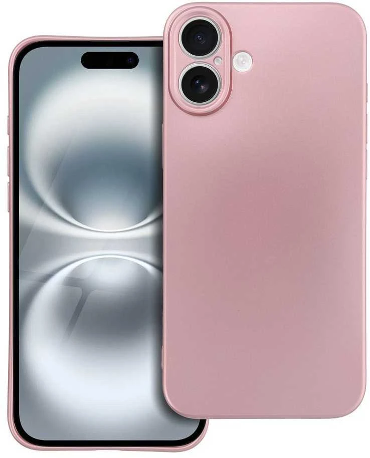 OEM dėklas, skirtas „iPhone 16 PLUS“, metalinės rožinės spalvos