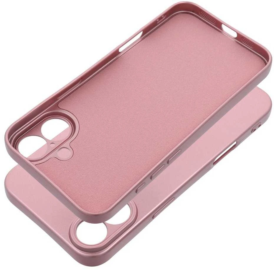 OEM dėklas, skirtas „iPhone 16 PLUS“, metalinės rožinės spalvos