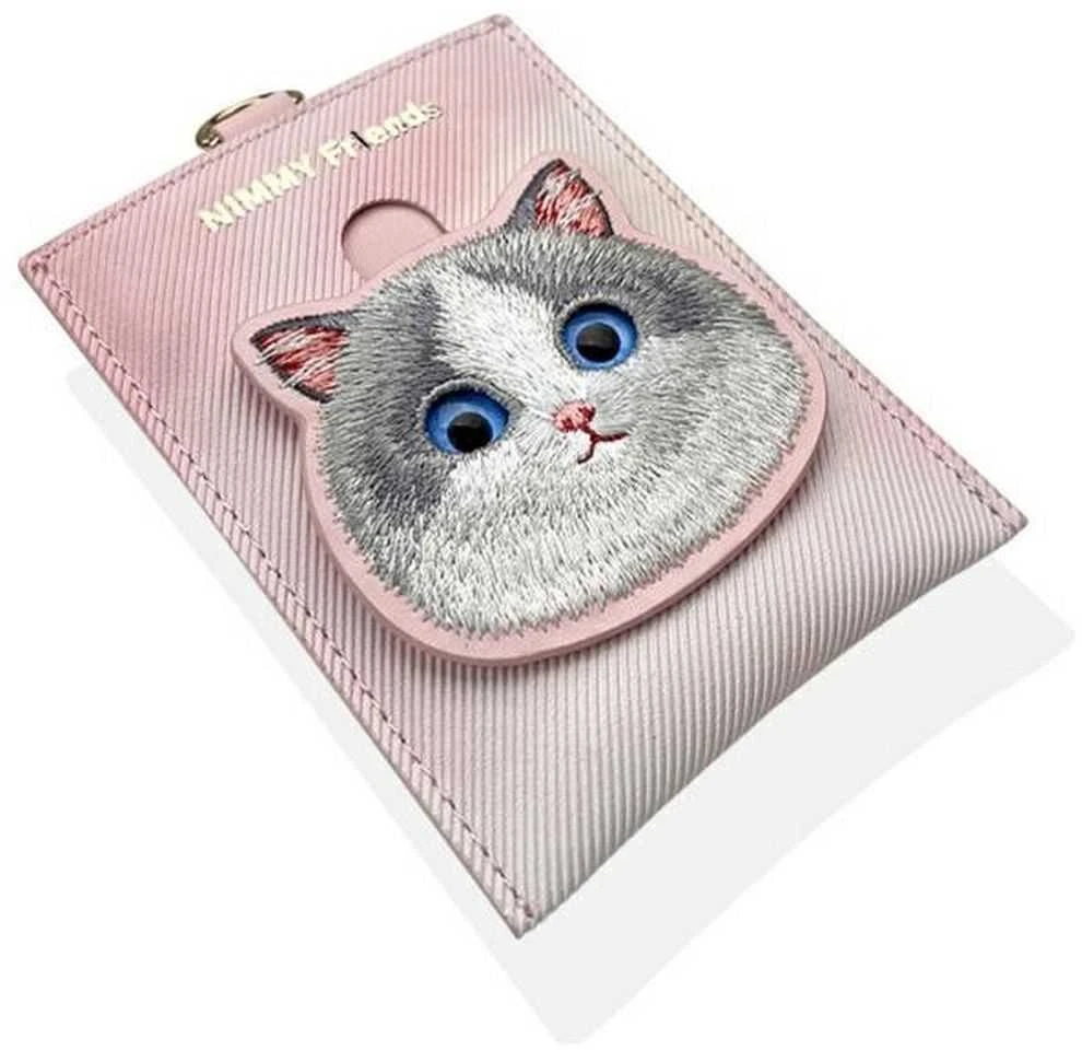 Nimmy 3in1 Set phone bag + wallet + locator case rožinės spalvos Big Eyed Pet 2.0 Cat