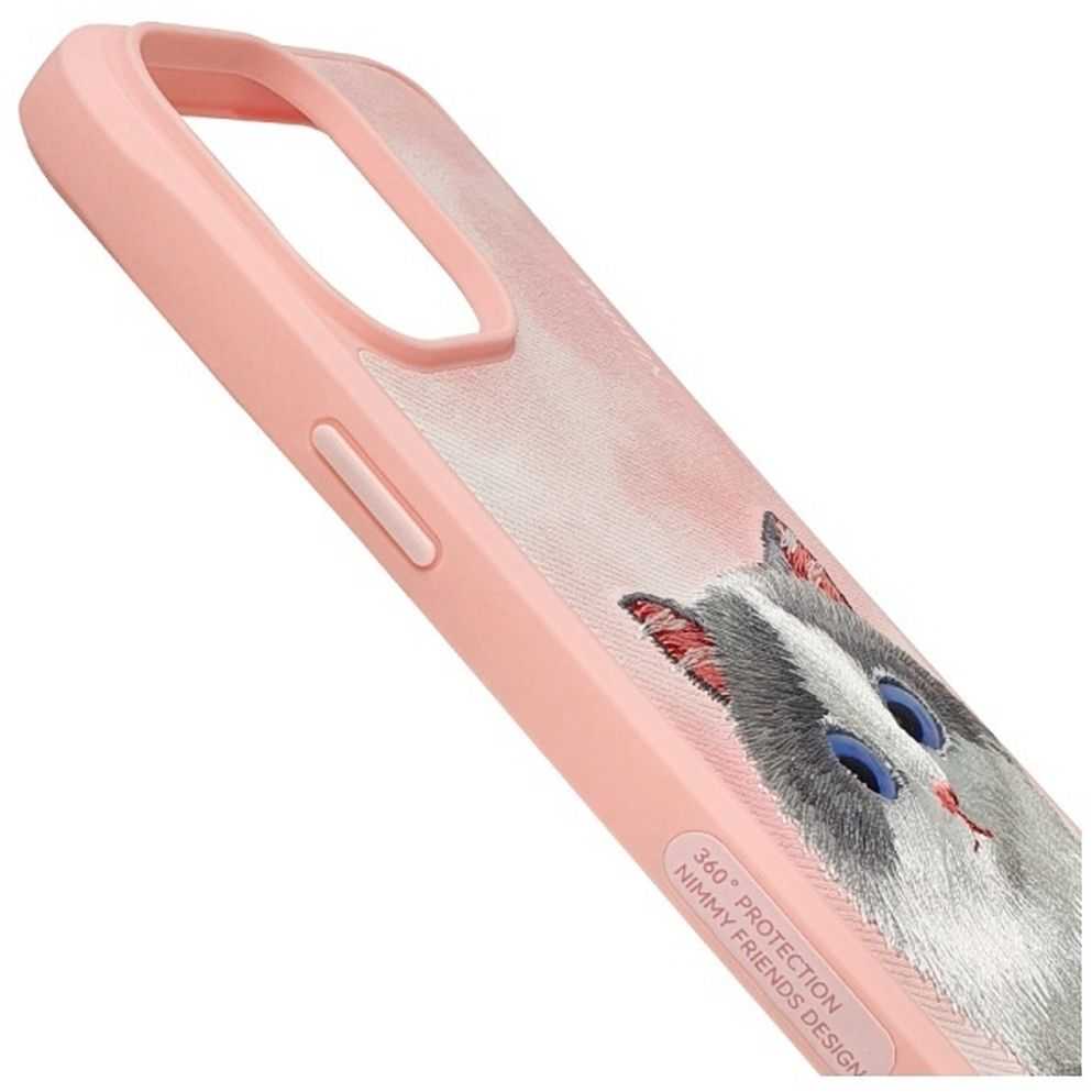 Nimmy Apple iPhone 15 Pro 6.1" dėklas telefonui rožinės spalvos Big Eyed Pet 2.0 Cat