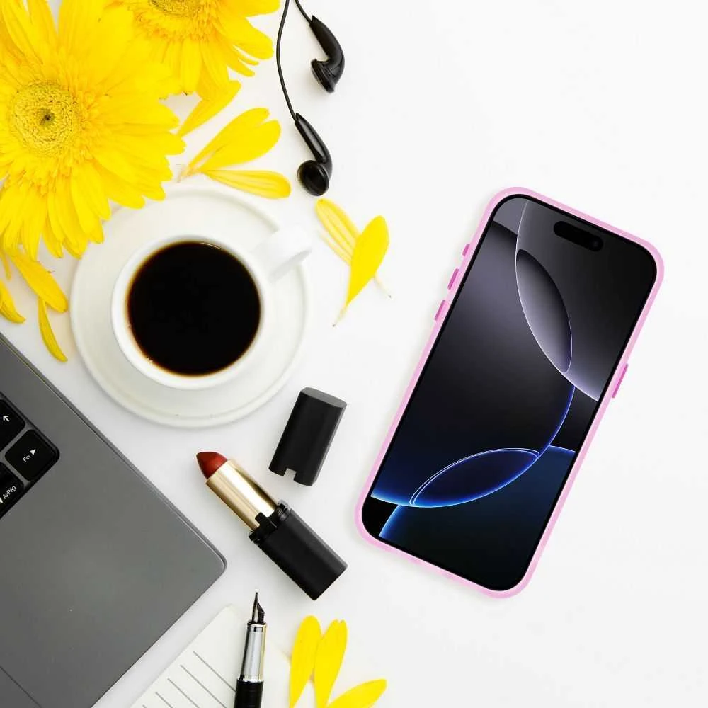 OEM dėklas, skirtas iPhone 16 PRO MAX, sodriai rožinis