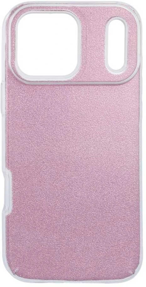 OEM dėklas, skirtas iPhone 17 Pro Max / 18 Pro Max (žemas kameros kraštas), spindinčios rožinės spalvos