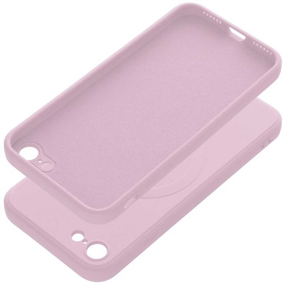 OEM dėklas, skirtas iPhone 7 / 8 / SE 2020 / SE 2022, silikoninis MagSafe dėklas (apsauga nuo kameros), rožinis