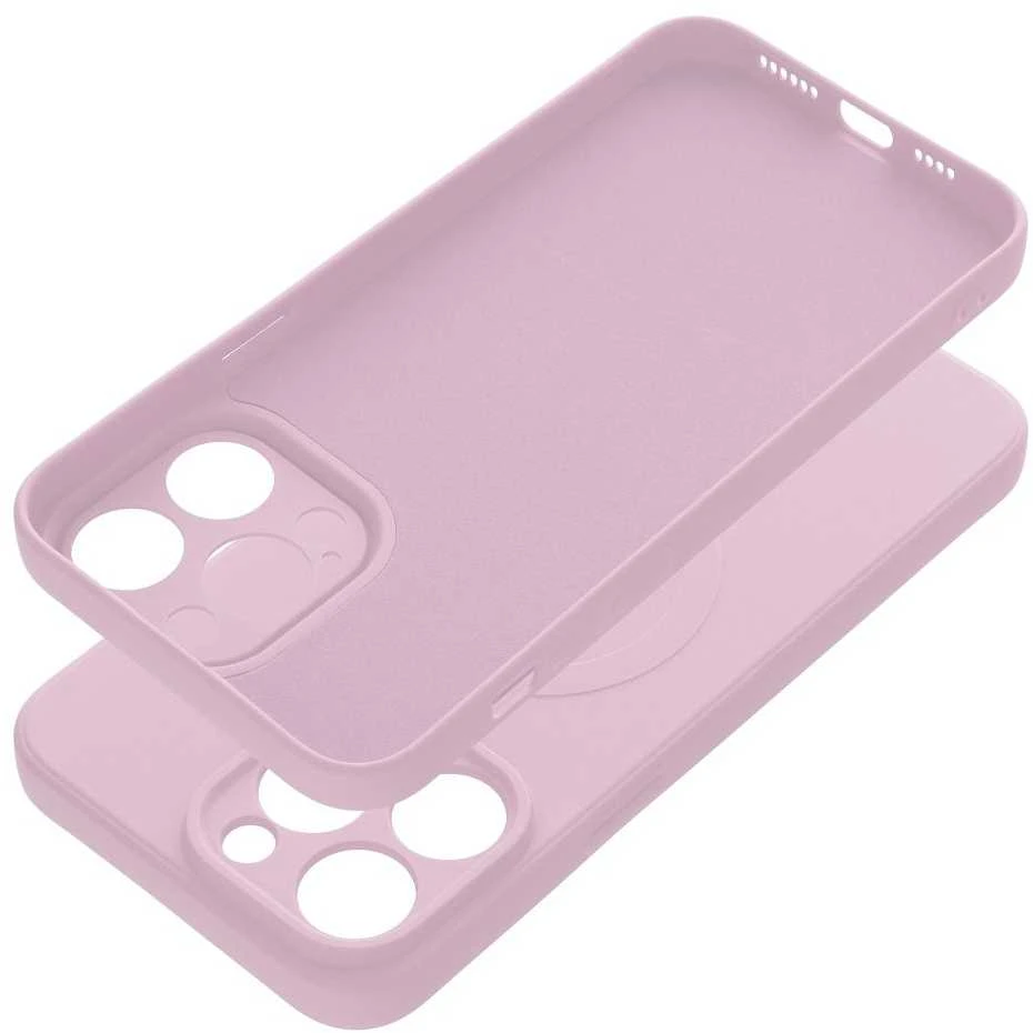OEM dėklas, skirtas „iPhone 14 PRO MAX“ silikoniniam „MagSafe“ dėklui (apsauginis fotoaparatas), rožinis