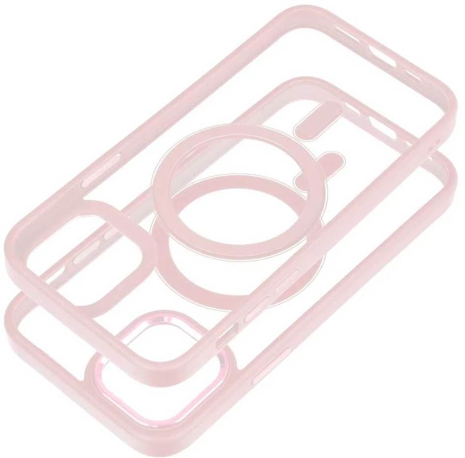 Dėklas Oem Case for iPhone 12 / 12 PRO Color Edge Mag Cover compatible with MagSafe pink