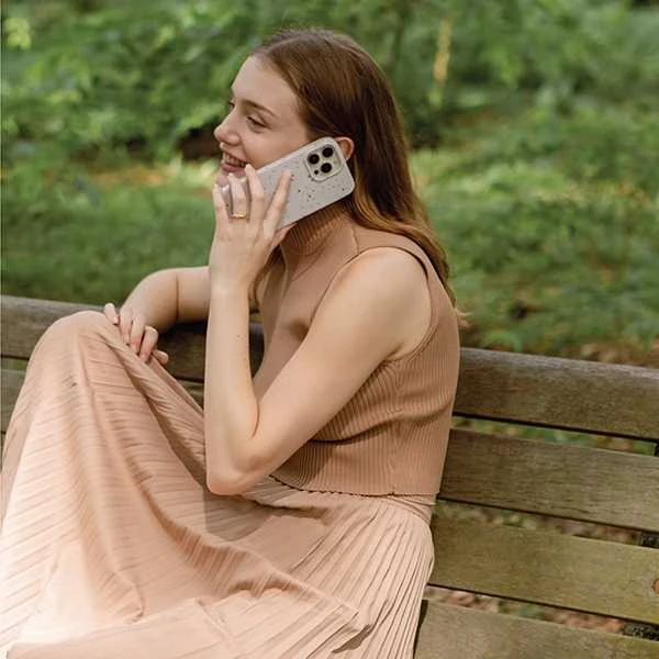 Uniq Coehl Terrazzo dėklas iPhone 14 Plus - rožinis