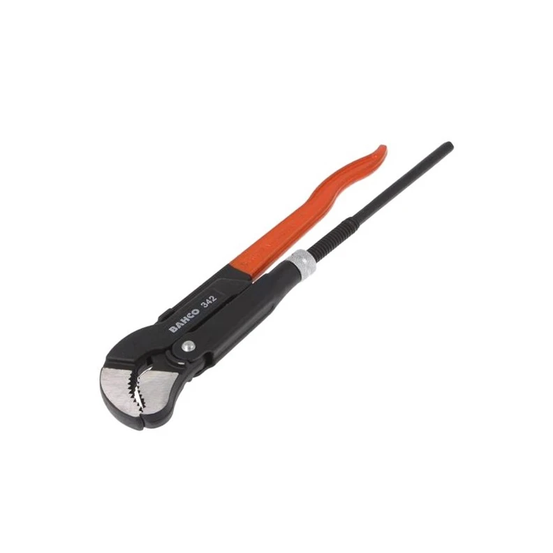 Bahco Reguliuojamas vamzdinis raktas. Bendras ilgis 330mm. Max 1". Ypač atsparus dėvėjimuisi dėl indukcinio dantų grūdinimo, neslystantys dantys