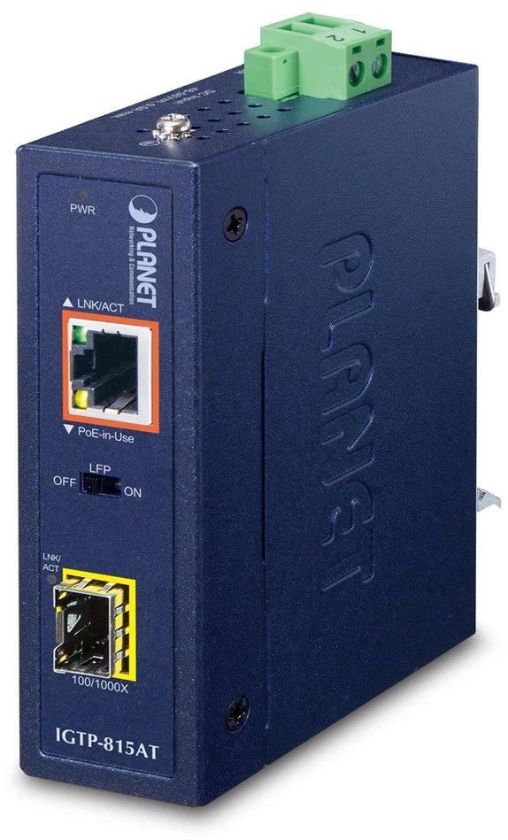 PLANET IGTP-815AT tinklo medijos keitiklis 1000 Mbit/s Mėlyna