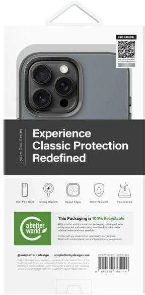 UNIQ dėklas Lyden DS Apple iPhone 16 Pro Max 6.9″ Magclick Charging washed mėlynas-juodos spalvos