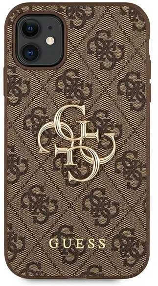 Guess Apple iPhone 11 / XR from the 4G Big Metal Logo series – dėklas telefonui rudos spalvos
