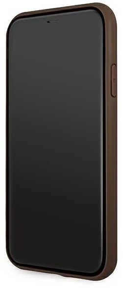 Guess Apple iPhone 11 / XR from the 4G Big Metal Logo series – dėklas telefonui rudos spalvos