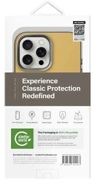 UNIQ dėklas Lyden DS Apple iPhone 16 Pro Max 6.9″ Magclick Charging yellow-pilkos spalvos