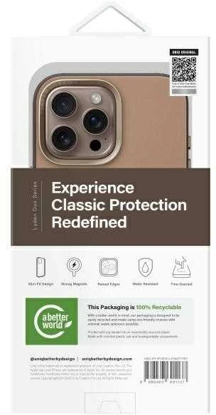 UNIQ dėklas Lyden DS Apple iPhone 16 Pro Max 6.9″ Magclick Charging rudos spalvos-flint pilkos spalvos