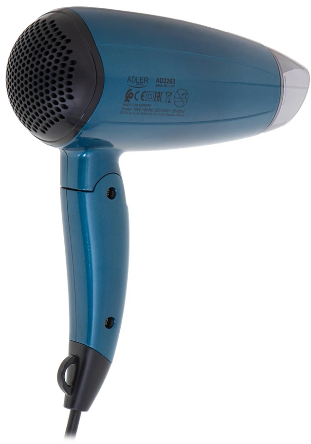 Adler | Plaukų džiovintuvas | AD 2263 | 1800 W | Number of temperature settings 2 | Mėlyna