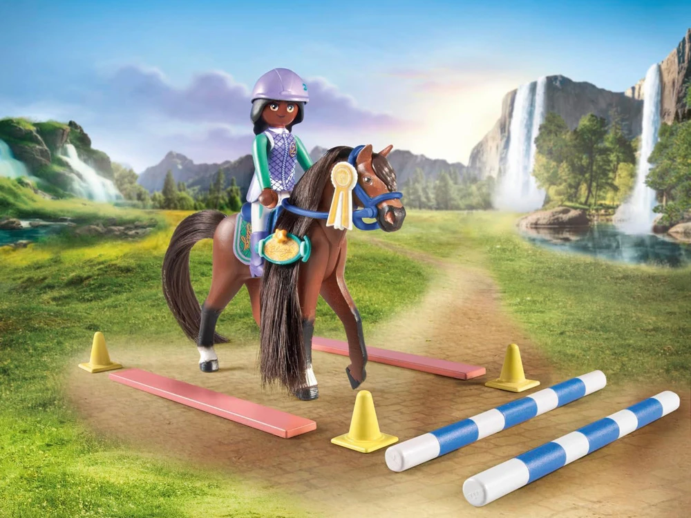 PLAYMOBIL WORLD OF HORSES Konkūro arena su Zoe ir Blaze 71355